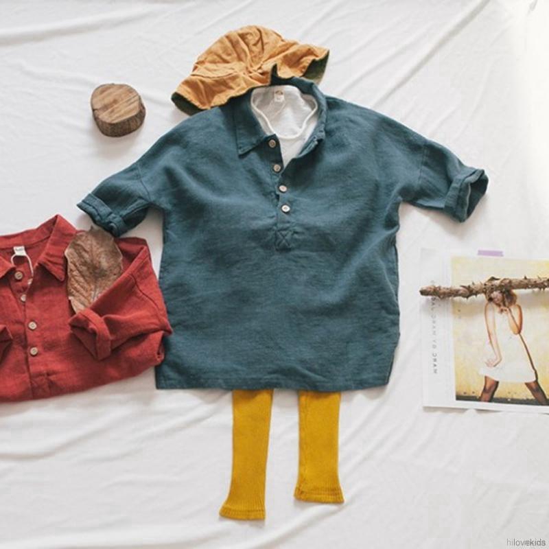 Áo thun ngắn tay xẻ tà thời trang cho bé gái