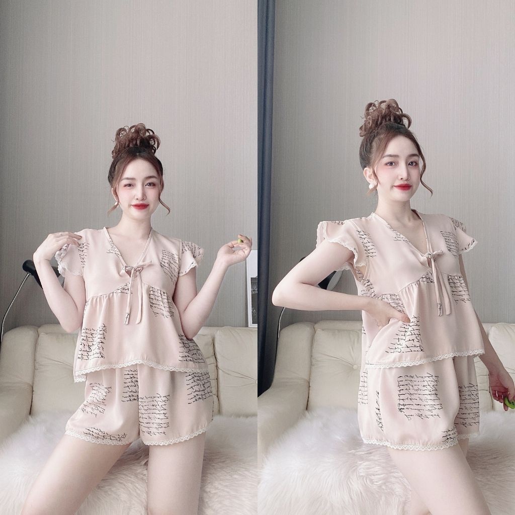 Đồ Ngủ Nữ BIGSIZE Đồ Ngủ Sexy lụa Satin cao cấp mềm mại xinh xắn < 65KG | BigBuy360 - bigbuy360.vn