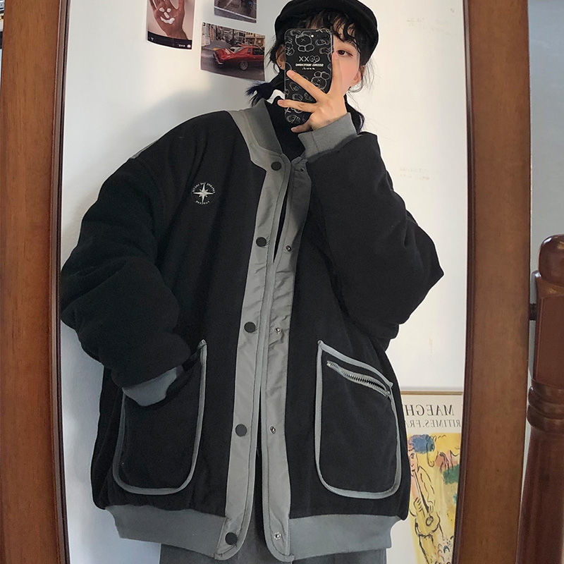 Áo Khoác Bóng Chày Phối Màu Thời Trang Cho Nữ