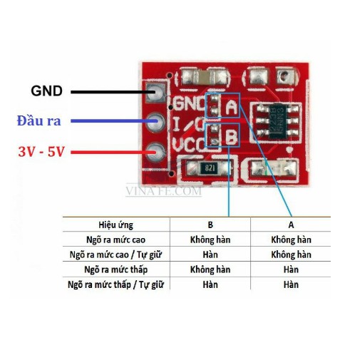 Module Nút Cảm Biến Chạm TTP223 - Touch sensor