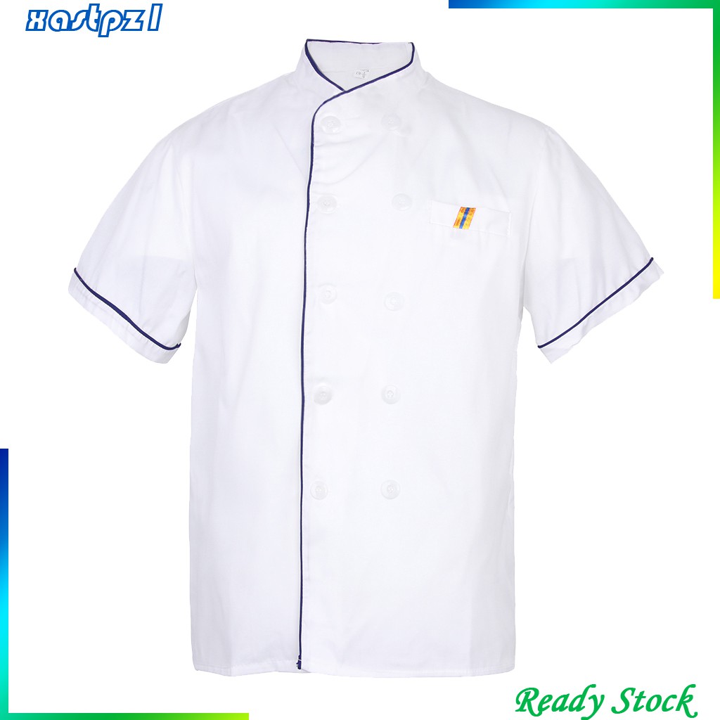 Áo Đồng Phục Đầu Bếp Tay Ngắn Màu Đỏ Đồng Phục Đầu Bếp Xastpz1