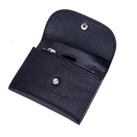 Túi đựng thẻ tiền xu mini bằng da bò đa chức năng phong cách Âu Mỹ tiện dụng cho nữ