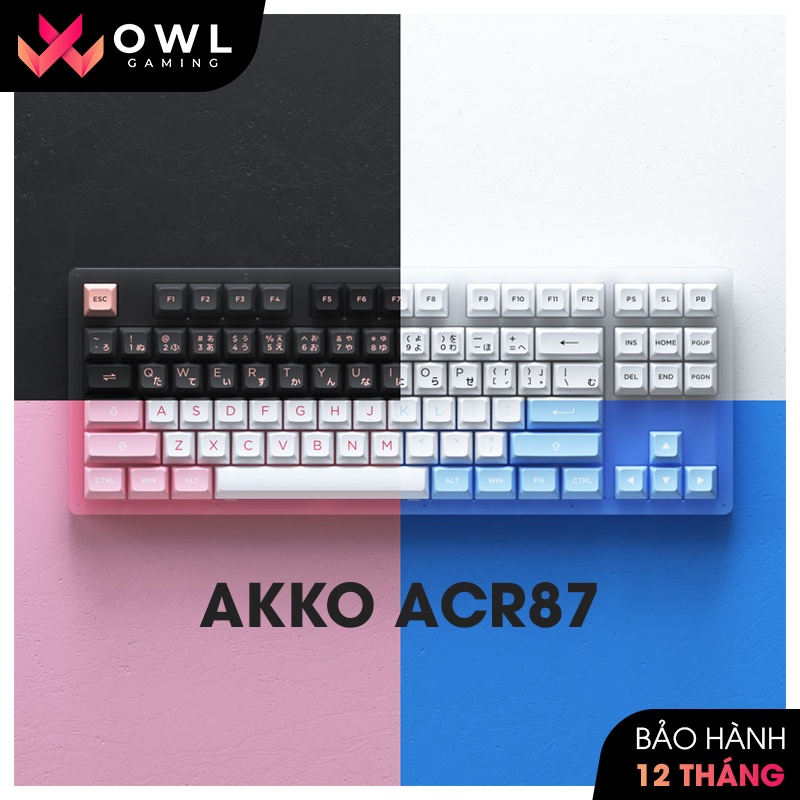 Bàn phím cơ AKKO ACR87 Black / White / Blue / Pink (Hotswap / RGB / AKKO CS sw Jelly) - Hàng chính hãng