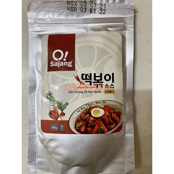 &lt;HOT&gt; Sốt nấu tokbokki O!Sayang Hàn Quốc 200gr đủ nấu 1kg bánh gạo