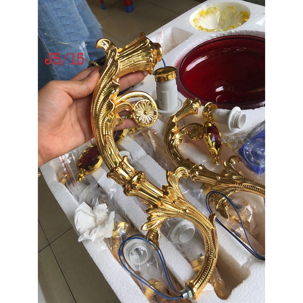 Đèn chùm trang trí phòng khách 15 bóng phong cách Châu Âu hiện đại_tặng kèm 15 bóng đèn led cao cấp