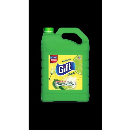 Nước rửa chén bát Gift Chanh/ Trà Chanh can 3.8kg SIÊU TIẾT KIỆM