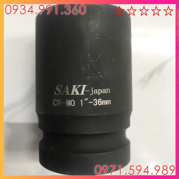 Đầu khẩu, Đầu típ khẩu 1inch  dài 8cm, mở kích thước từ 32 đến 41. Thép carbon CRMO nguyên chất, độ bền cao