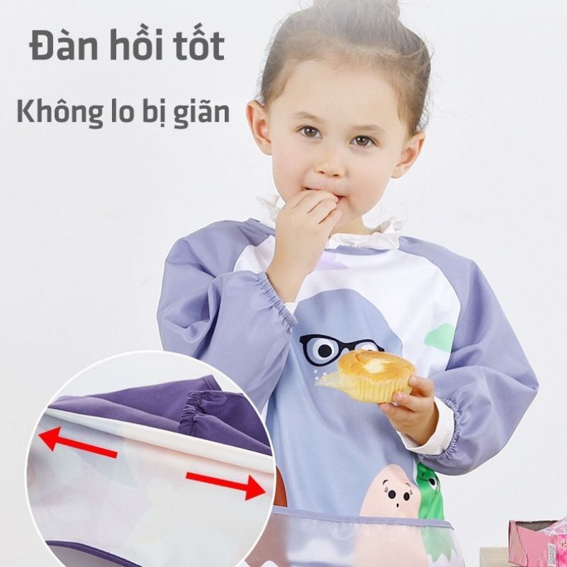 Yếm Áo Ăn Dặm Tiện Lợi Cho Bé Mới Tập Ăn Đến 4 Tuổi (loại đẹp)