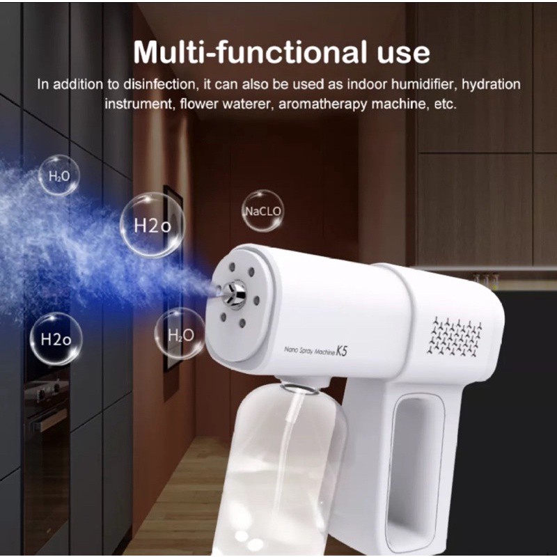 Súng Xịt Khử Khuẩn K5 Hàng Cao Cấp Máy Diệt Khuẩn Cầm Tay,Súng Xịt Khử Khuẩn Nano