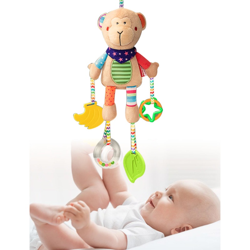 Đồ chơi treo xe đẩy em bé hình thú dễ thương