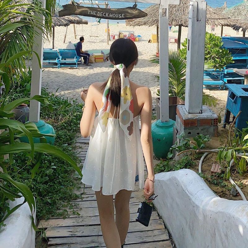 ÁO YẾM HOẠ TIẾT HOA CÚC HOẠ MI ✨🌼🌈🦋 | BigBuy360 - bigbuy360.vn