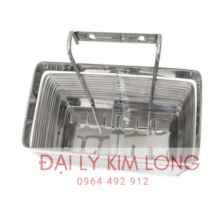 Ống đựng đũa muỗng vuông - ống đũa đôi inox 304 loại 1