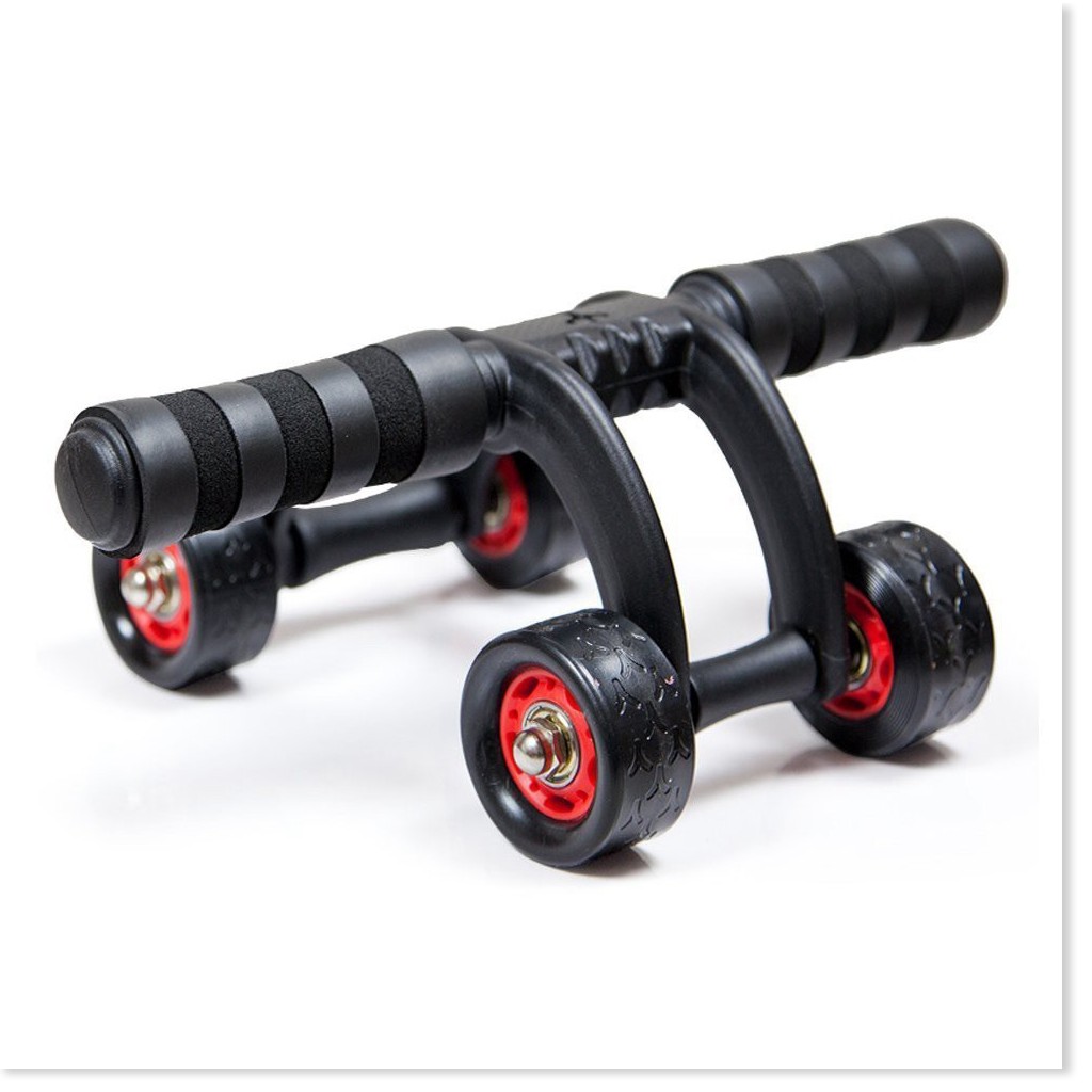 Con lăn tập bụng 4 bánh cao cấp, có miếng chặn , Máy tập cơ bụng con lăng bánh xe tập thể dục nam nữ