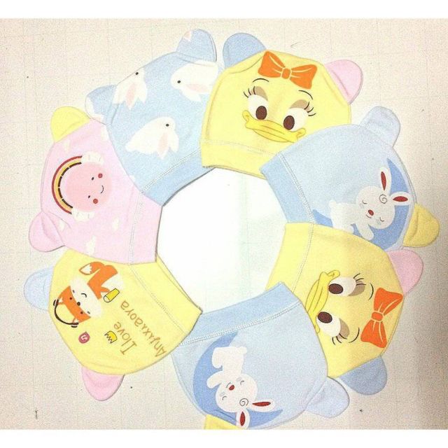 Mũ sơ sinh cotton cao cấp