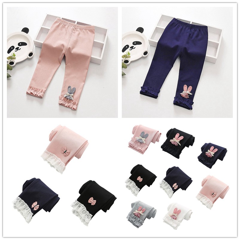 Quần Legging In HìNh Thỏ Dễ Thương Cho Bé GáI