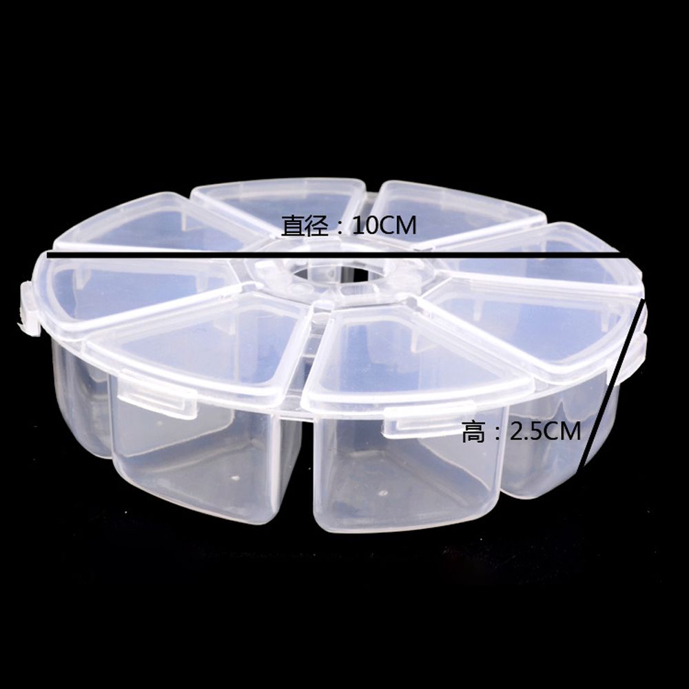 Fay Round Tool Transparent Organizer Beads Empty Storage Box