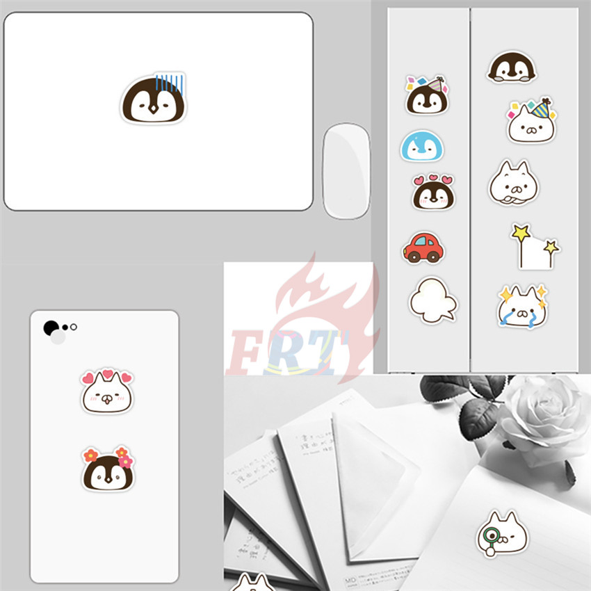 ❉ Nekopen - Anime Penguin &amp; Cats Stickers ❉ 40Pcs/Set DIY Decals Stickers for Album Diary Laptop Scrapbooks Skateboard