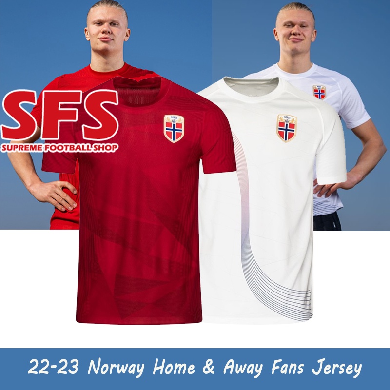 Áo Thun Bóng Đá Dáng Rộng Phong Cách Đội Tuyển Na Uy 2022 Size S-2XL