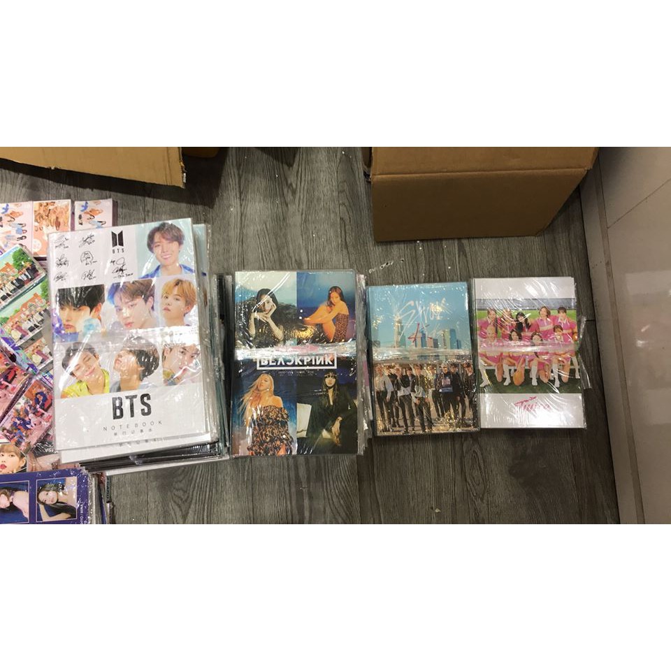 Vở viết BT21, BTS, BLACKPINK, GOT7, EXO, WANNAONE, SEVENTEEN, TXT, Stray Kids, IKON, TWICE, Tiêu Chiến, Nhất Bác