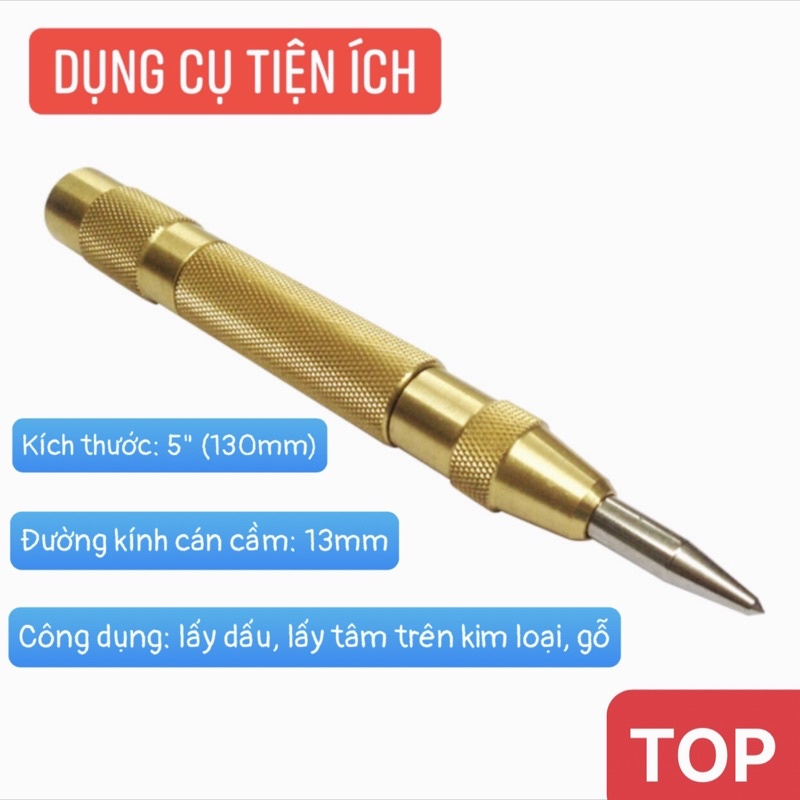 Đục Lấy Dấu Tự Động (Bung tu) THÉP S2 CAO CẤP  |  TOP CHÍNH HÃNG