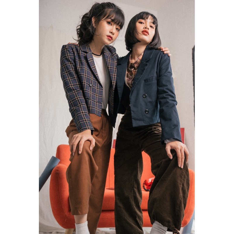 Áo khoác vest - Ivy checked - SODA POP