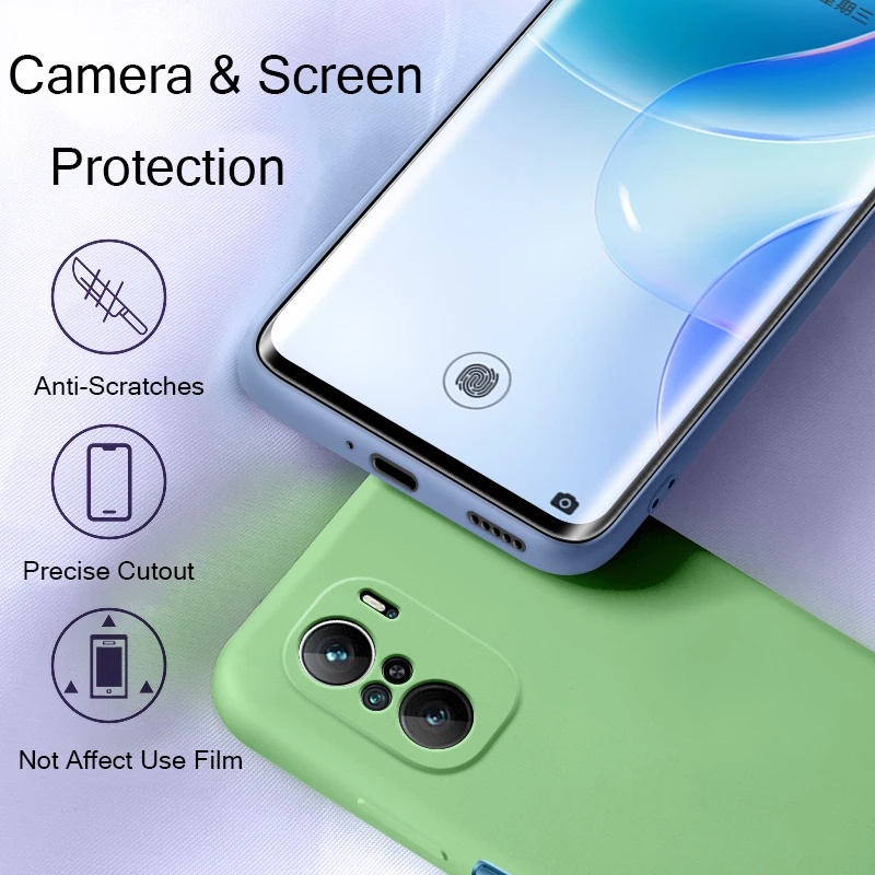 Ốp điện thoại silicon mặt trong phối vải nỉ cho Xiaomi POCO X4 M4 M3 F3 F2 X3 GT NFC Pro 4G 5G