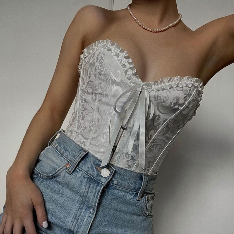 Áo Corset Ren Hoa Định Hình Dáng Cho Nữ