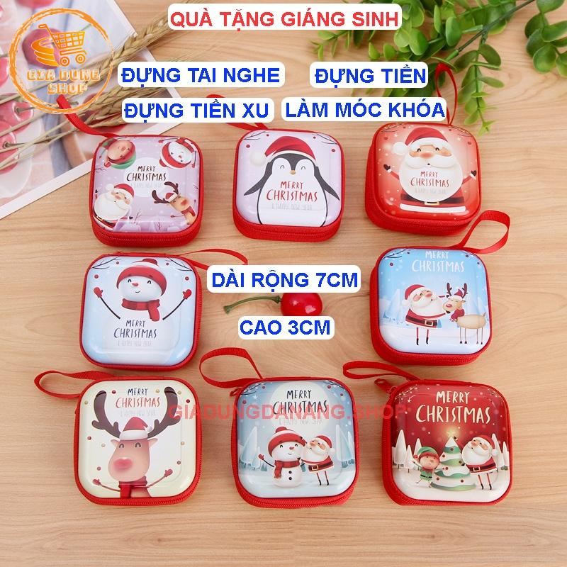 Ví Noel Vuông Tròn Đựng Tai Nghe, Cáp Sạc Điện Thoại, Chìa Khóa, Móc Khóa Nhiều Mẫu Đẹp