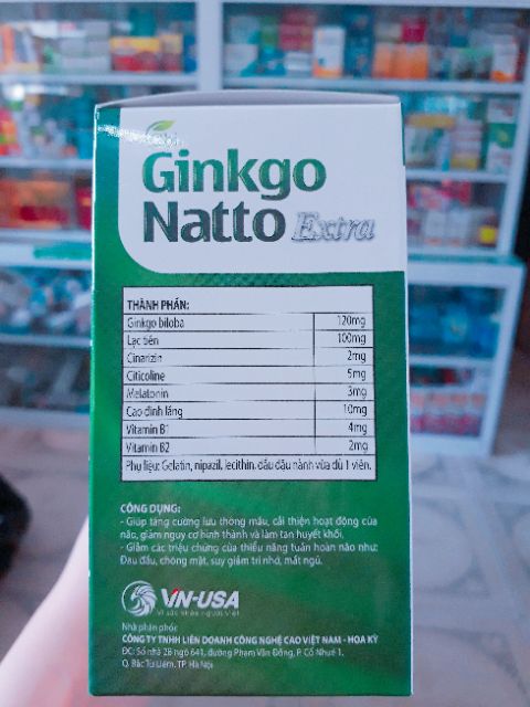 Hoạt huyết dưỡng não GINKGO NATTO Extra