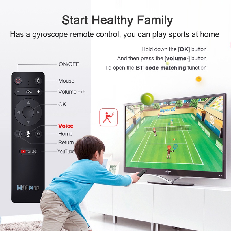 Tv box 8K android 11.0 Bluetooth 5.0 remote điều khiển bằng giọng nói bảo hành 12 tháng H96MAX 8K android tv box