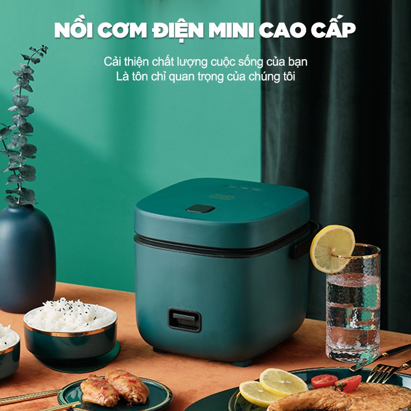 NỒI CƠM ĐIỆN MINI ( 2 NGƯỜI ĂN ) TIỆN DỤNG,chống dính 5 lớp