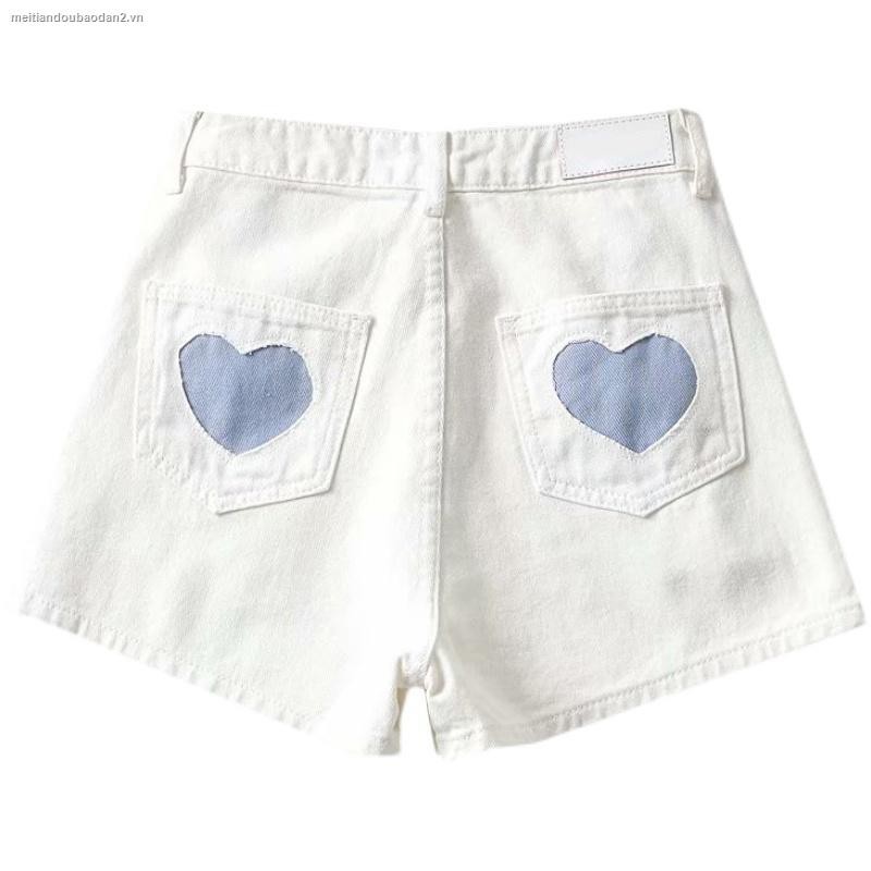 Quần Short Denim Ống Rộng Lưng Cao Phong Cách Âu Mỹ Cổ Điển Cho Nữ | BigBuy360 - bigbuy360.vn