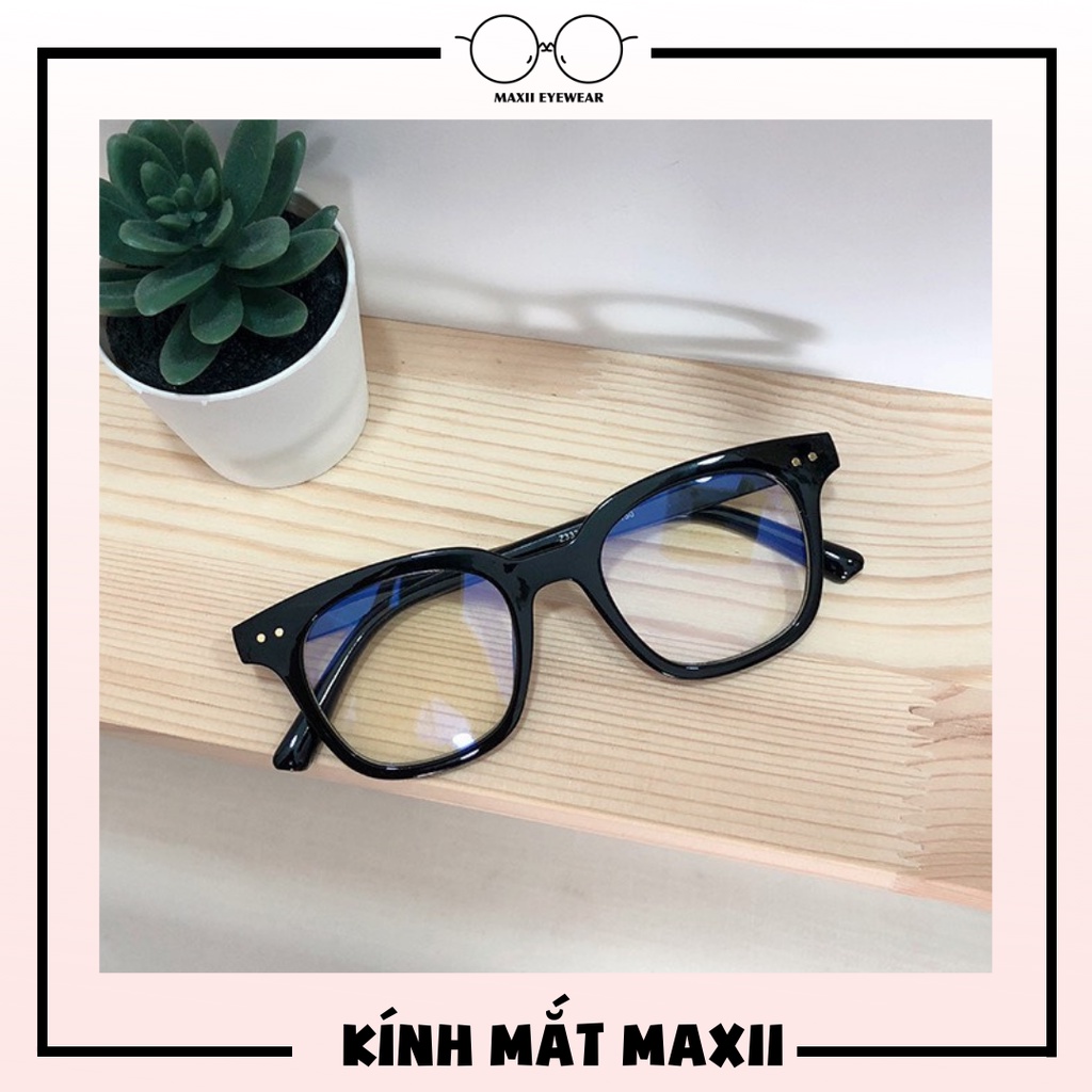 Gọng kính cận MAXII EYEWEAR nam nữ mắt vuông gọng nhựa dẻo chữ V