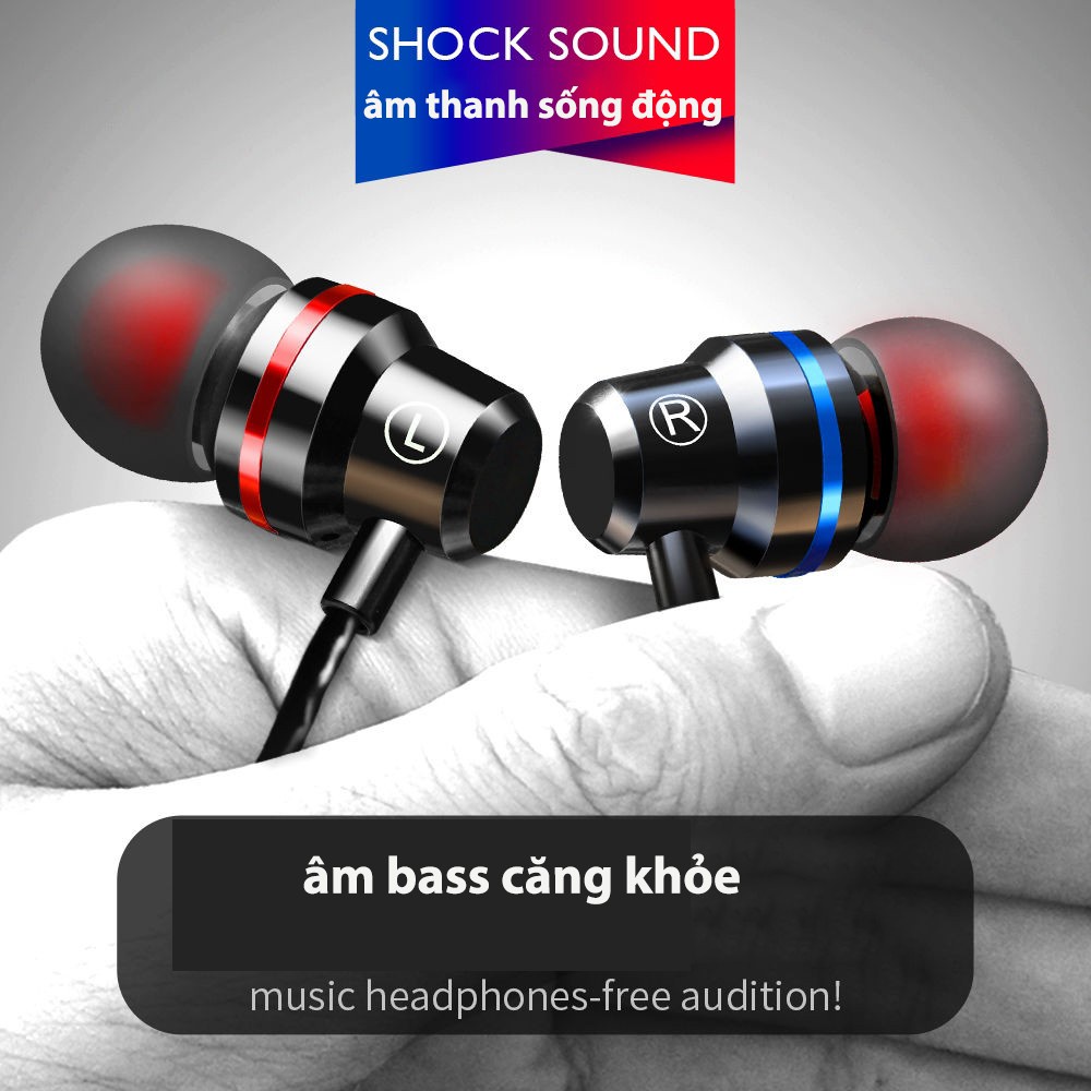 Tai nghe hợp kim/ tai nghe có dây Nhét Tai gaming Chống Ồn HIFI có mic chơi game cho Phone Điện Thoại Samsung Huawei....