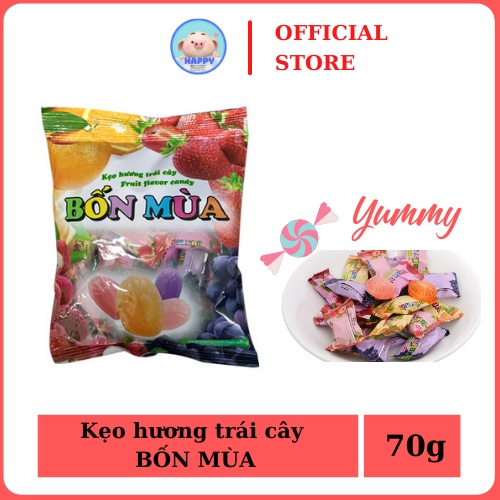 Kẹo hương trái cây BỐN MÙA gói 70g