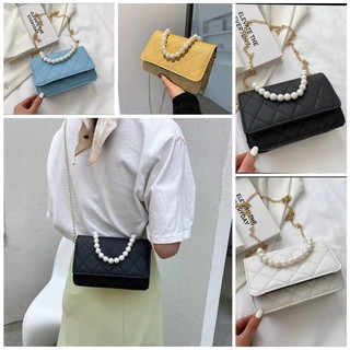 Pearl Chain square bag Woman bag handbag sling tote bag