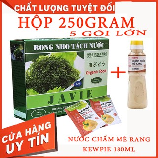Rong nho tách nước JAVIE hộp 250g (5 gói x50gr) tặng 01 chai mè rang 180ml