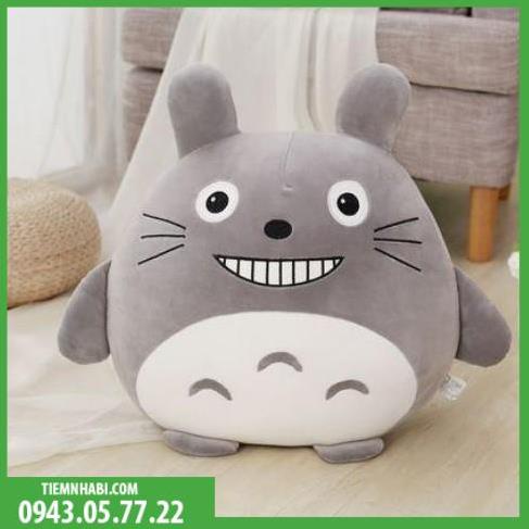 Bộ Chăn Gối Gấu Bông Totoro tròn. Chăn gối văn phòng 3in1