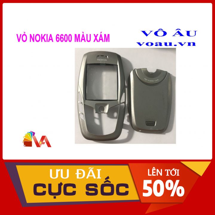 VỎ NOKIA 6600 MÀU XÁM KHÔNG PHÍM