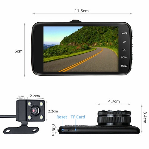 Camera hành trình ô tô trước sau S14 màn 4 inh - Full hd1080p - Camera ô tô chính hãng giá sỉ