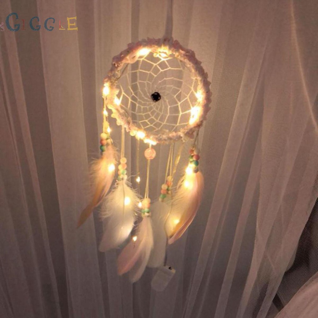 Sale 68% Dreamcatcher treo tường trang trí nhà cửa có đèn chiếu sáng, 1Pc Giá gốc 101000đ - 9K70