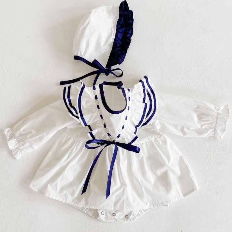 quần áo set body váy cổ viền màu cho bé gái từ 0-3 tuổi MINTSCLOSET Mint's Closet