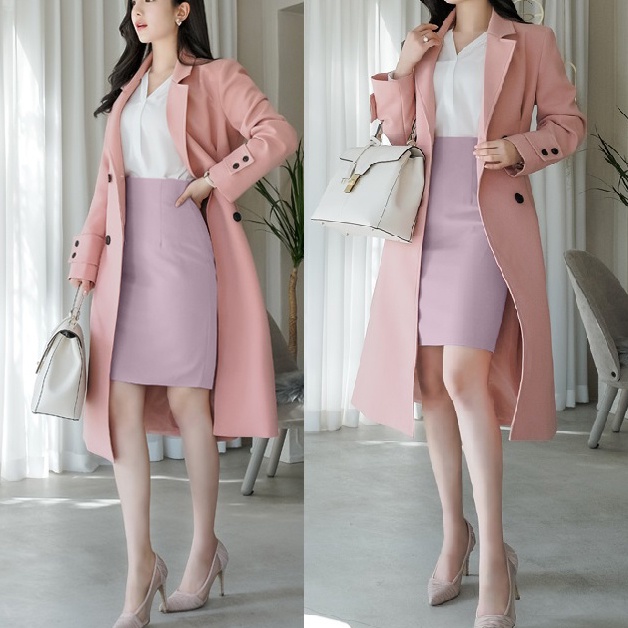 Chân váy công sở Hàn Quốc KRfashion SK2103 màu Hot tím Hồng Cao Cấp bút chì midi- Váy Cạp cao, có lớp lót trong | BigBuy360 - bigbuy360.vn