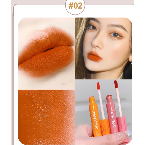 Set 4 son nhung lì MAFFICK Fluffy Lip Glaze Màu Trendy