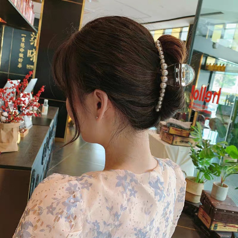 Kẹp gắp tóc đính ngọc trai nhân tạo thời trang Hàn Quốc