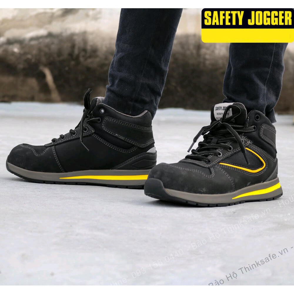 Giày bảo hộ lao động cao cấp Jogger Thinksafe, cấu tạo phi kim siêu nhẹ, chống đinh, chịu nhiệt, kiểu cao cổ - Speedy