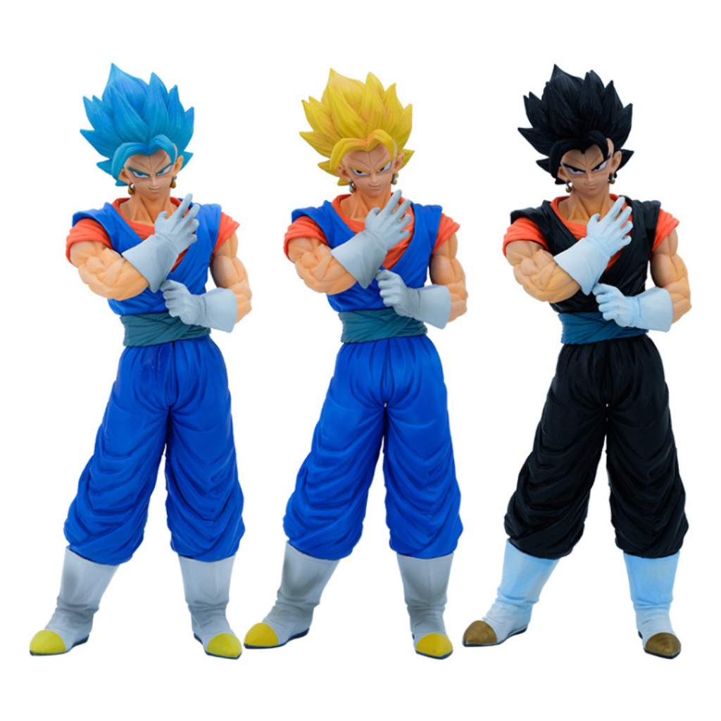 Mô Hình Vegito 33cm Dragon Ball 3 màu tóc xanh/vàng/đen dạng đứng, Figure Dragon Ball Goku với Vegeta hợp thể Vegito đẹp