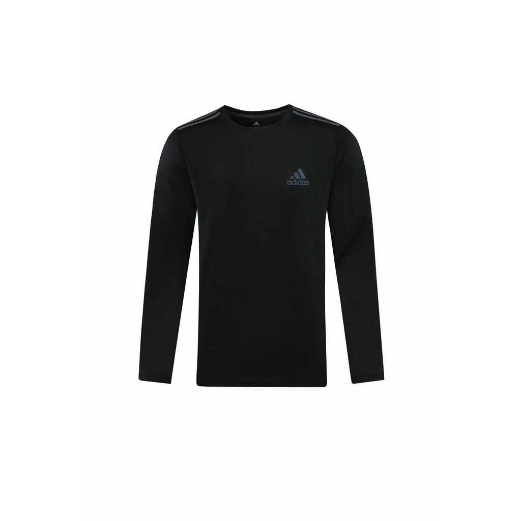 Adidas 【Giảm giá 50% cho ba mặt hàng】 Áo len nam Quần áo thể thao co giãn Áo sơ mi nam cổ tròn tay dài