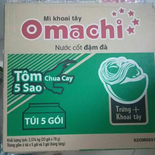 Thùng 30  gói mì Omachi lẩu tôm chua cay