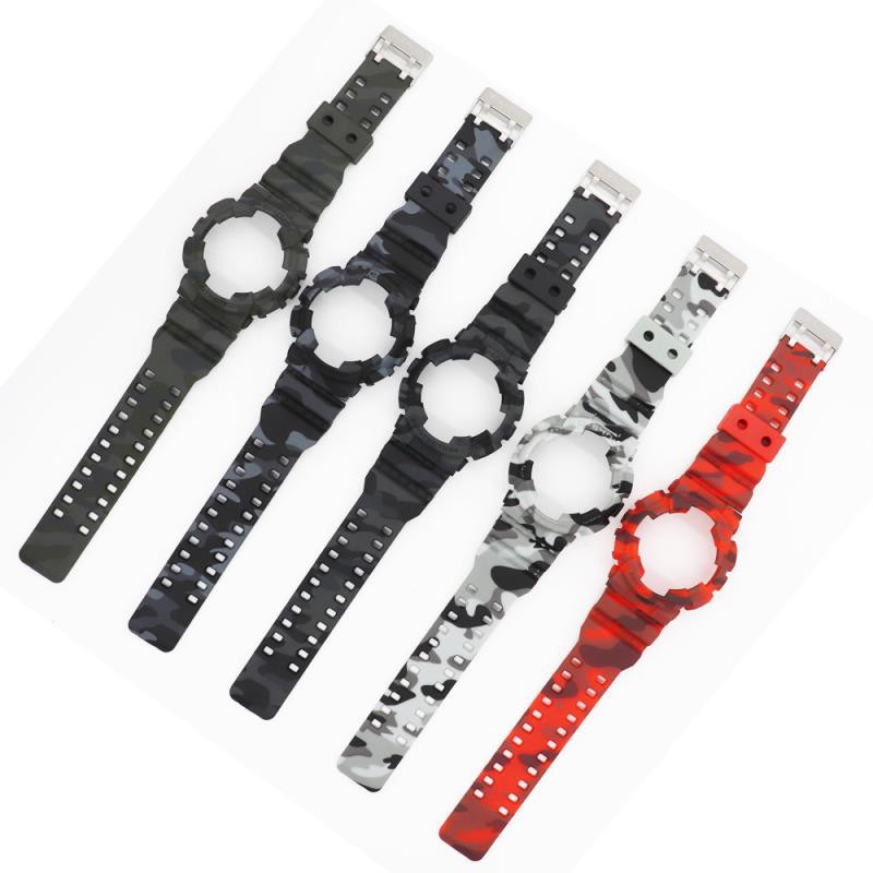 Dây Đeo Họa Tiết Rằn Ri Bằng TPU Silicone Cho CASIO G SHOCK GD GA 100 110 120 200 130 GD-100 110 120 16mm